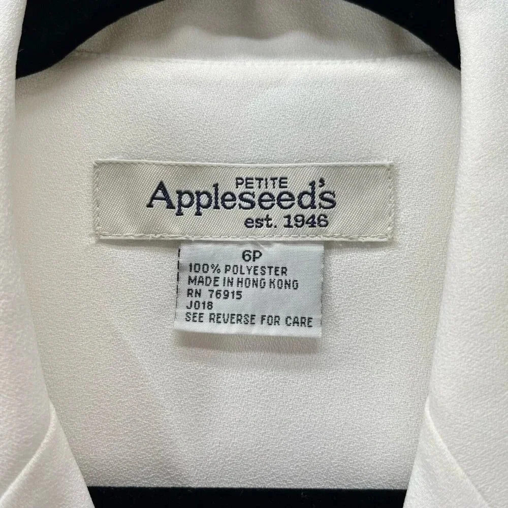Appleseed's Blazer Womens Size 6P Notch Single Breasted Long Sleeve White - Picture 7 of 10